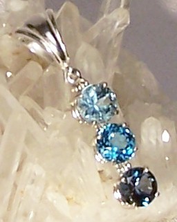 Primary image for Blue Topaz Sterling Silver Pendant 7.0 cttw London Swiss Sky Blue MADE IN USA
