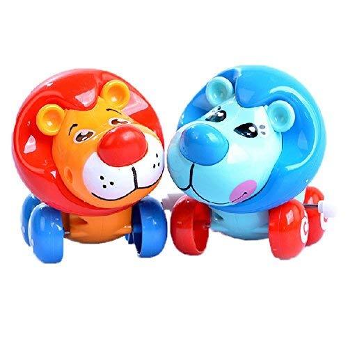 PANDA SUPERSTORE Set of 2 Cute Animals Wind-up Toy for Baby/Toddler/Kids, Lion(C
