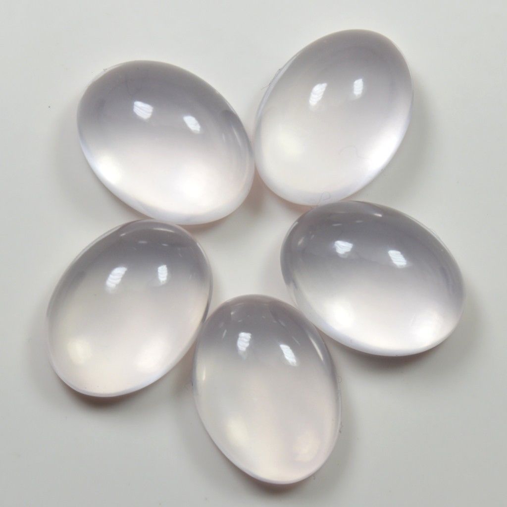 Real Rose Quartz Stone Total 30 Carat Loose Lot 5 Pcs Oval Shape