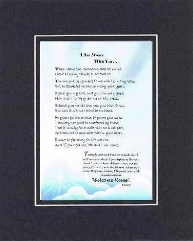 I Am Always With You Poem on 11 x 14 inches Double Beveled Matting ...