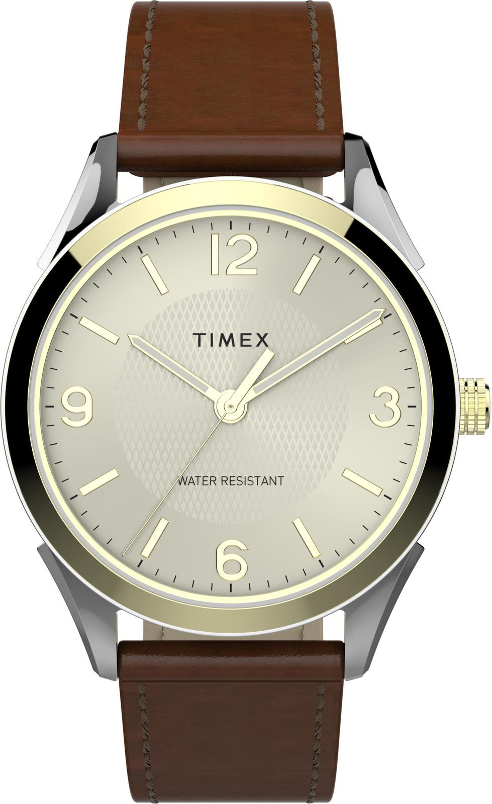 Timex TW2T67000 Men's Briarwood 40mm Tan Leather Strap Watch