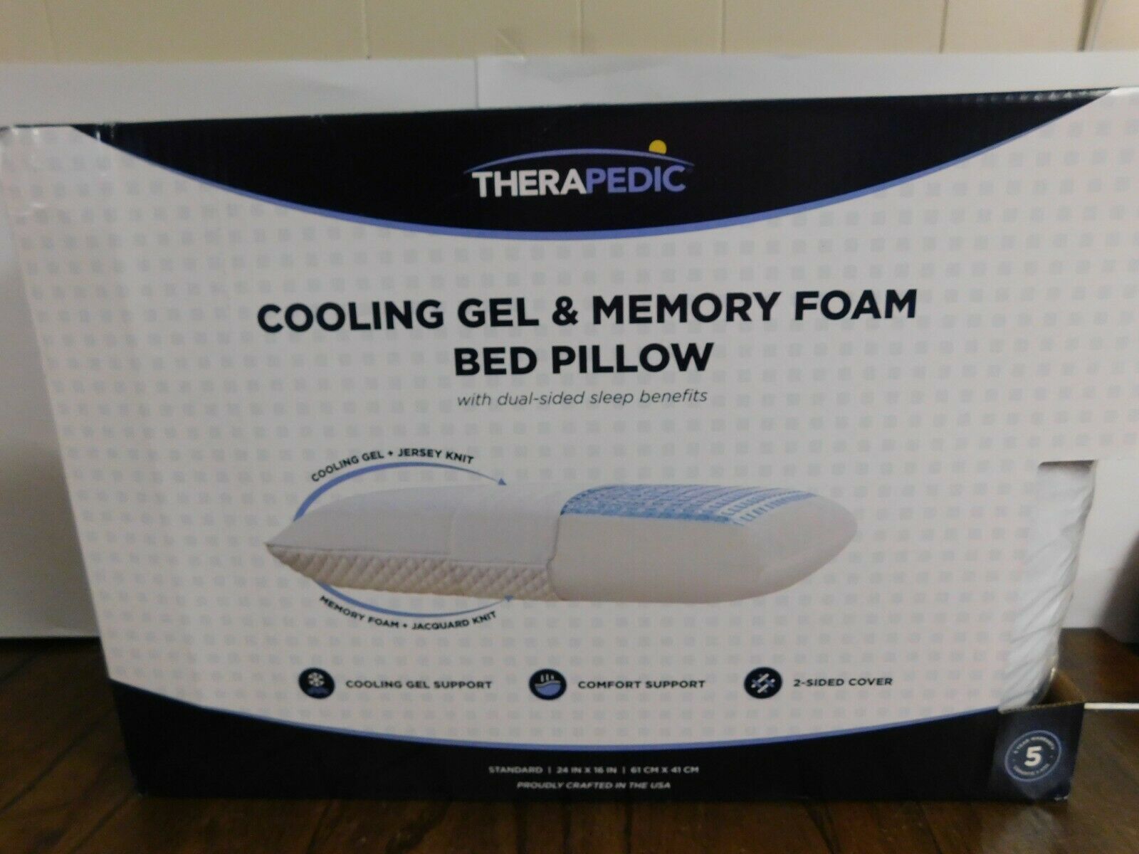 Therapedic COOLING GEL & MEMORY FOAM Standard Bed Pillow Bed Pillows