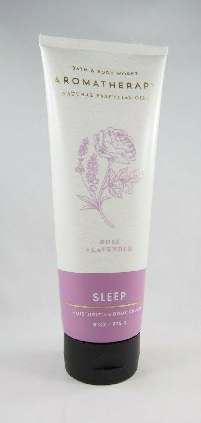 (1) Bath & Body Works Aromatherapy Sleep Rose + Lavender Body Cream 8oz