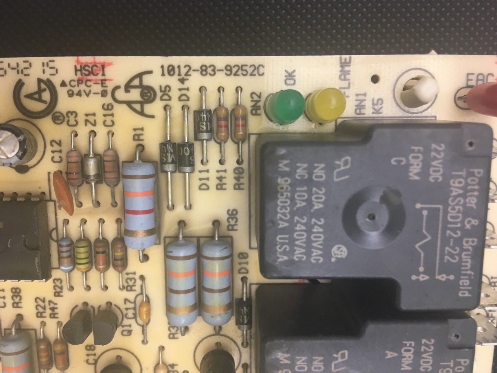 Rheem Ruud Furnace Circuit Board 622426801 1012925A 1012839252C