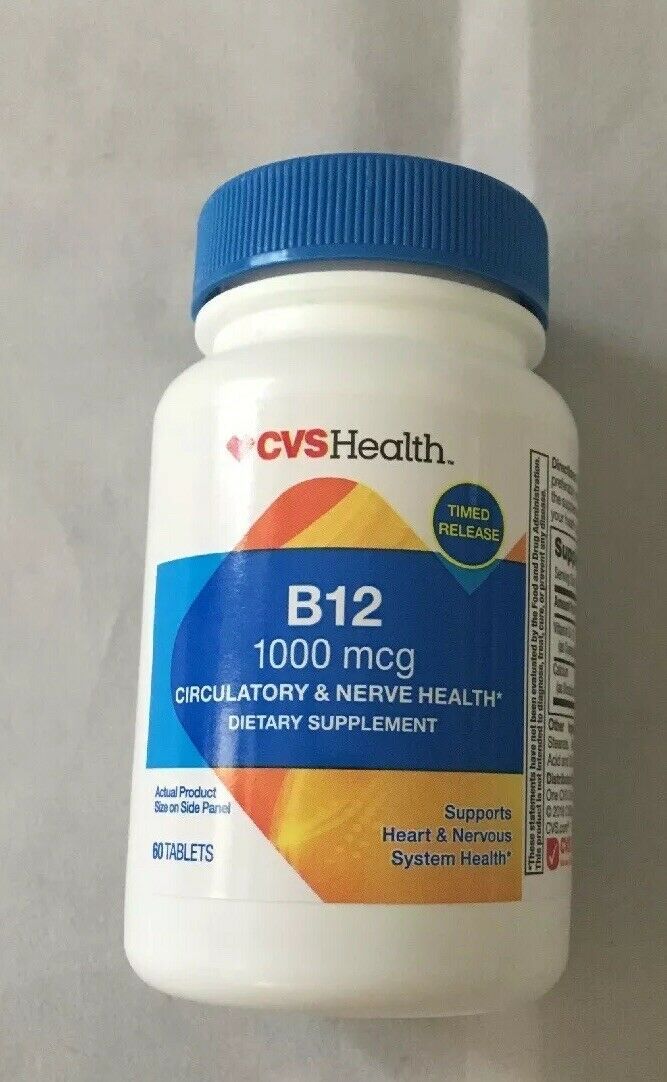 CVS HEALTH B12 1500 MCG FAST DISSOLVE 120 TABLETS EXP. 09/2020 Energy ...