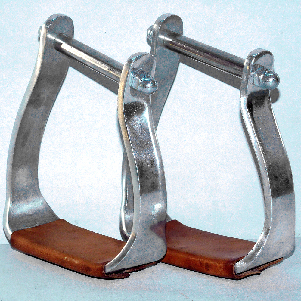 HILASON WESTERN LIGHT WEIGHT ALUMINUM ANGLED SADDLE STIRRUPS NECK 3 ...