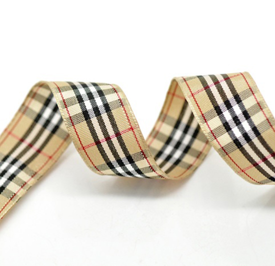 Burberry scottish plaid ribbon,Polyester Scotch ribbon size 3/4
