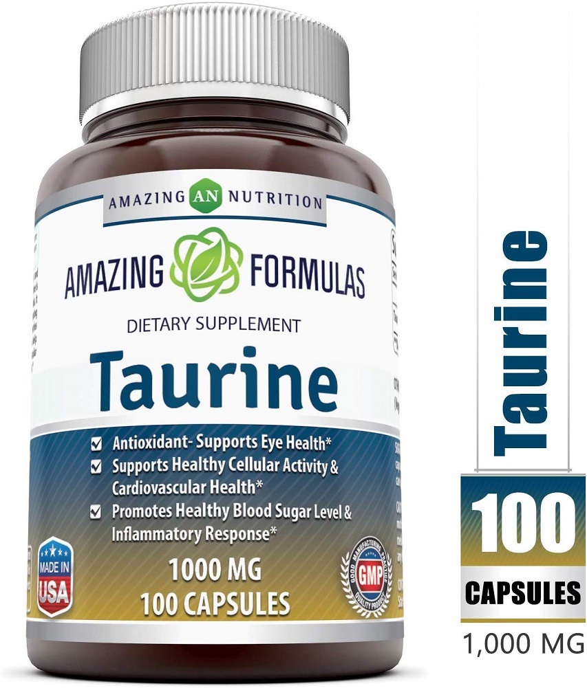 Amazing Formulas Taurine 1000mg Amino Acid Supplement 100(Non-GMO, Gluten- Free)