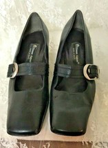 Etienne Aigner Women&#39;s Shoes Size 10M Black Leather 1 3/4&quot; Heels - $27.21