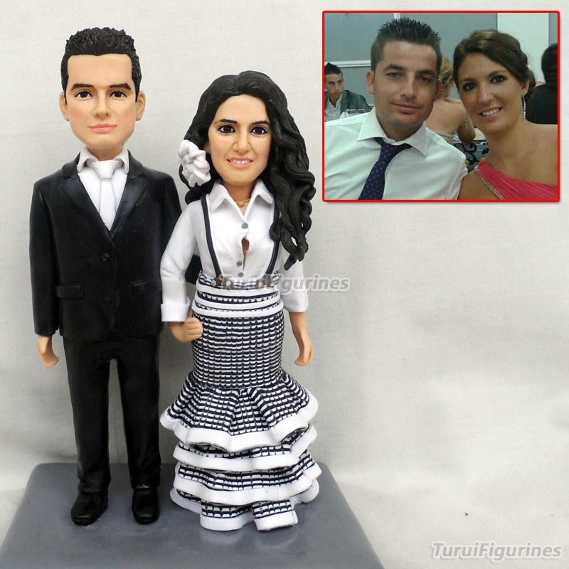 OOAK 100% Handmade Polymer Clay Doll - Proposing Wedding Bobbleheads Creative Gi