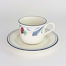 Lenox Chinastone Poppies on Blue Cup and Saucer Set - $23.76