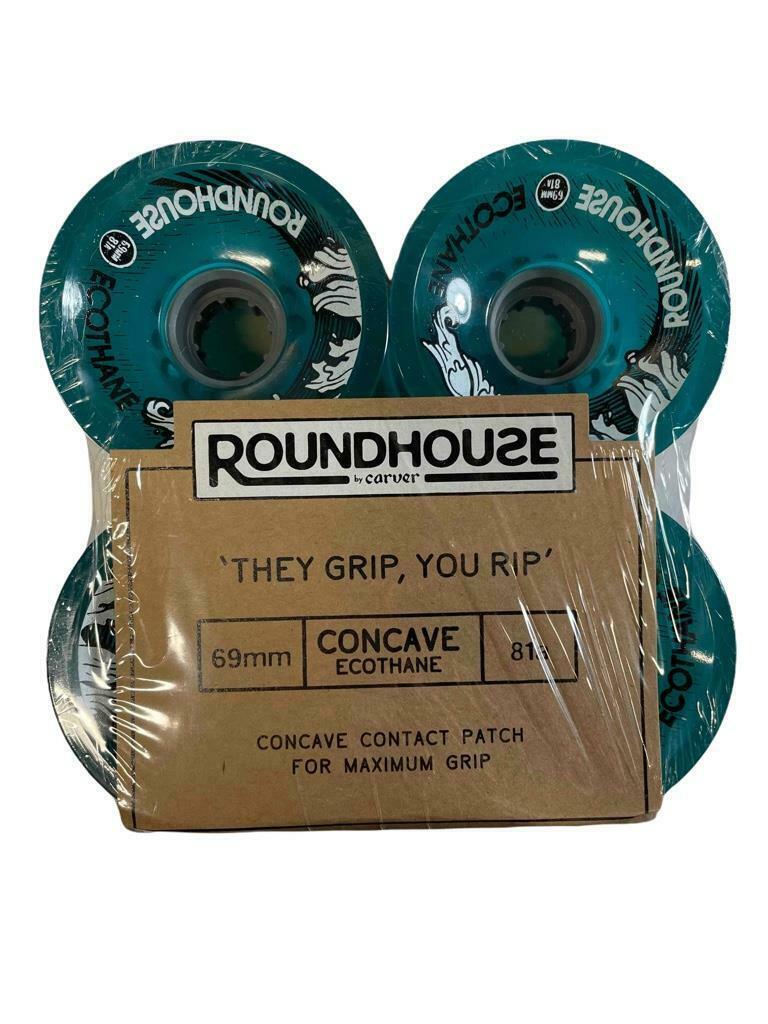 Primary image for NEW Roundhouse by Carver Concave Ecothane 69mm 81a Skateboard Wheels Aqua