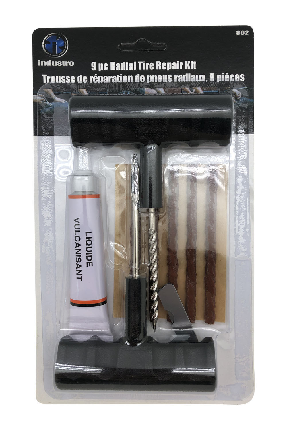 Industro Heavy Duty 9 Piece Radial Tire Repair Kit Tire Repair Tools