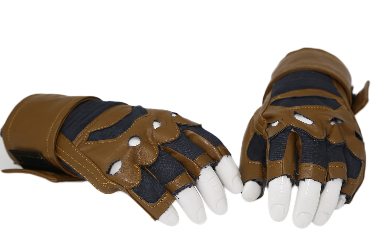 Xcoser Captain America Costume Gloves Cosplay Props Fingerless Claw Halloween