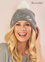 Naughty or Nice Holiday Reversible Hats - 2 Colors - One Size - Acrylic ... - $22.99
