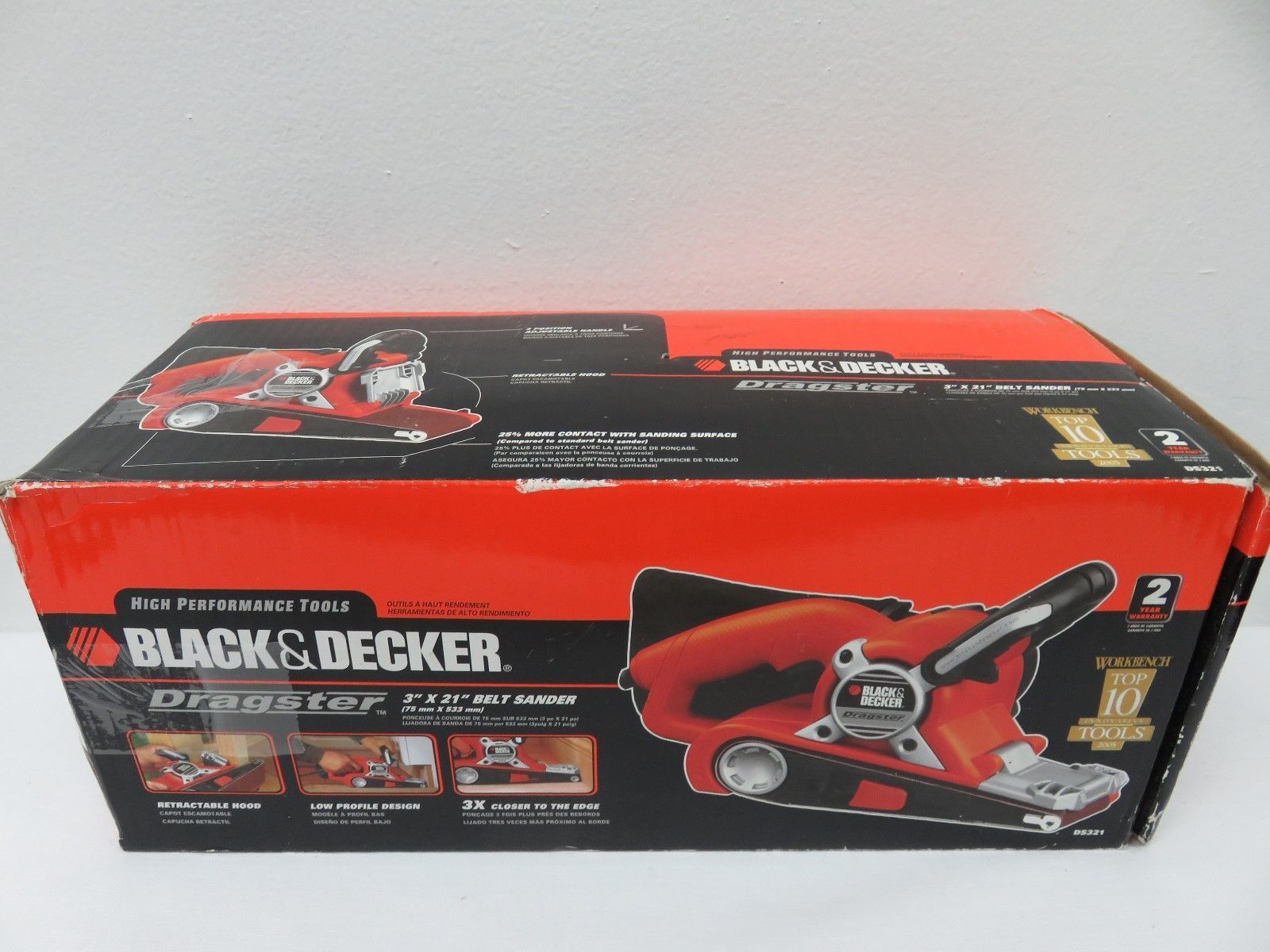 Black & Decker DS321 Dragster 7 Amp 3Inch by 21Inch Belt Sander Sanders