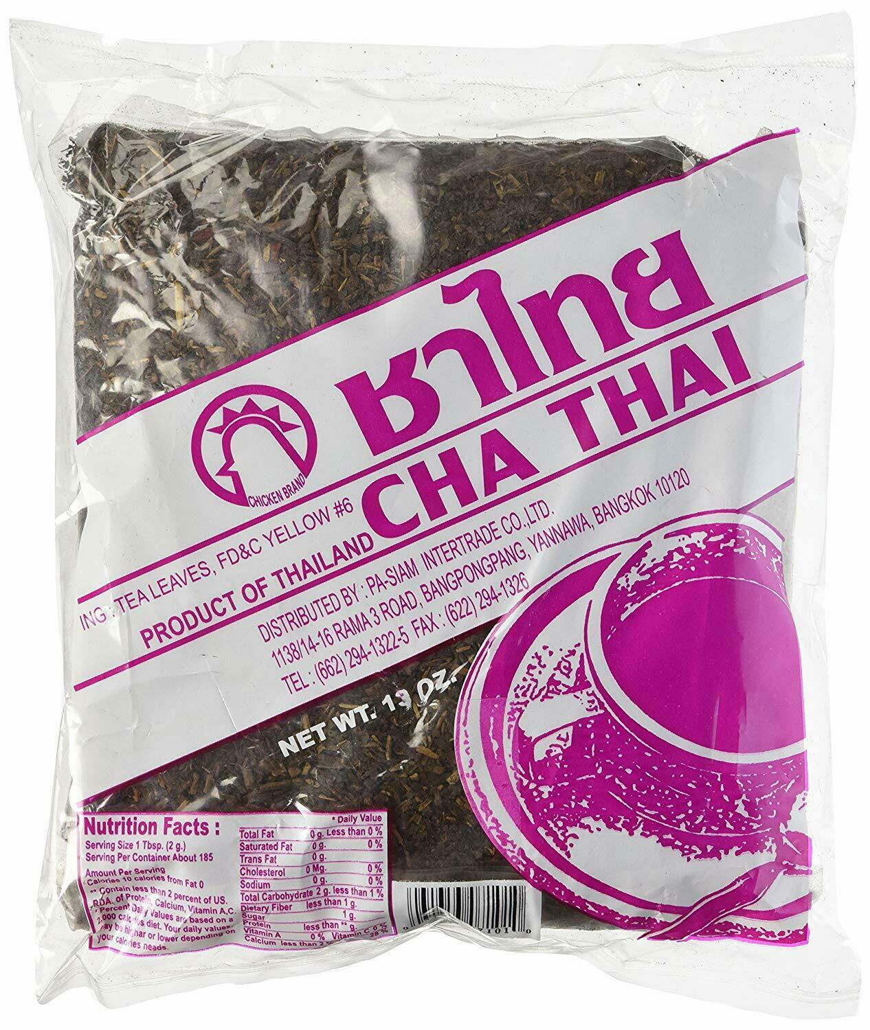 Cha Thai Tea Leaves for Thai Tea 13 oz ( Pack of 12 ) Tea