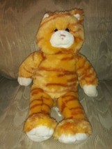 Build A Bear Workshop Orange Tabby Cat Plush Meows 17&quot; Striped BABW Soun... - $24.74