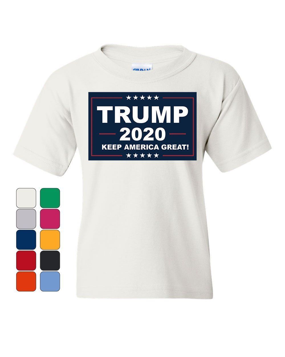 TRUMP 2020 Keep America Great! Youth T-Shirt MAGA Republican Political Kids Tee