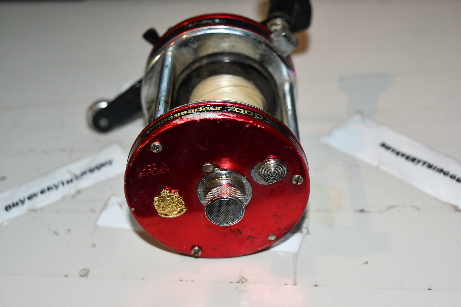 Abu Garcia Ambassador 7000 Red Fishing Reel works ultra rare attic find