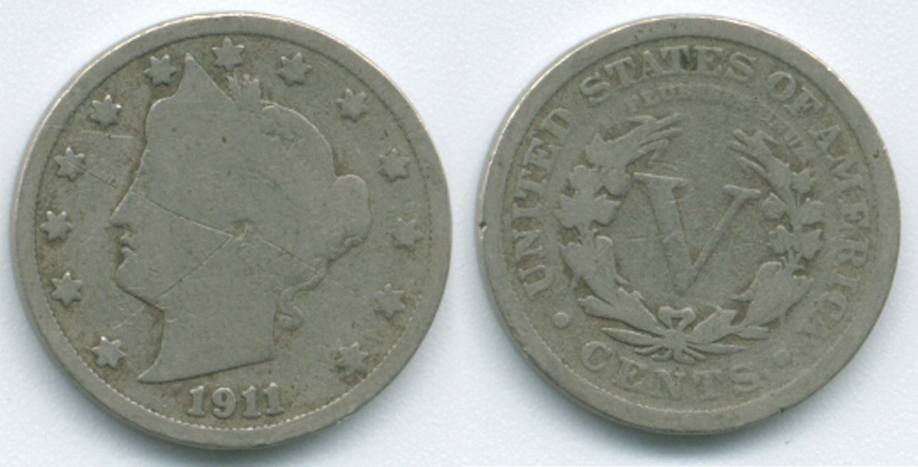 VN44 - 1911 Liberty - V Nickel - Liberty (1883-1913)