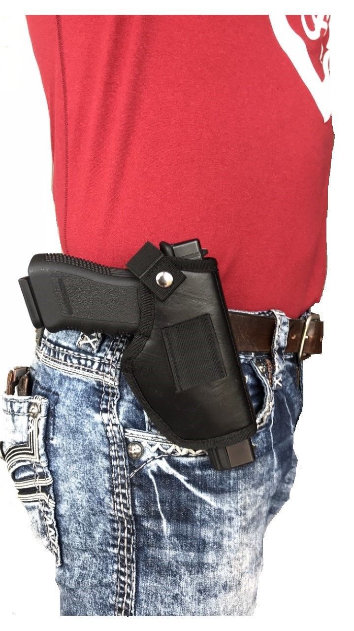 Leather Belt & Clip Gun Holster For Taurus PT809 Compact Holsters