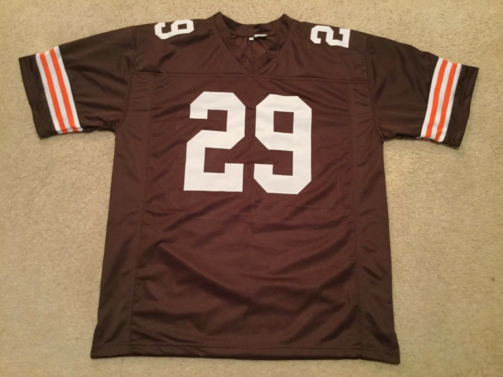 UNSIGNED CUSTOM Sewn Stitched Hanford Dixon Brown Jersey M, L, XL