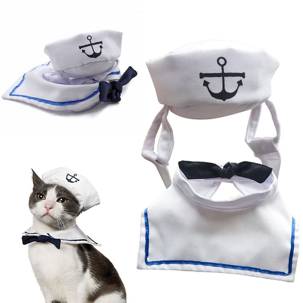 Stylish Cat Hat Durable Sailing Nontoxic Lightweight Pet Sailor Suit for Puppy Everything Else