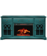 60&#39;&#39; Gothic Arch TV Stand With Electric Fireplace - $868.99