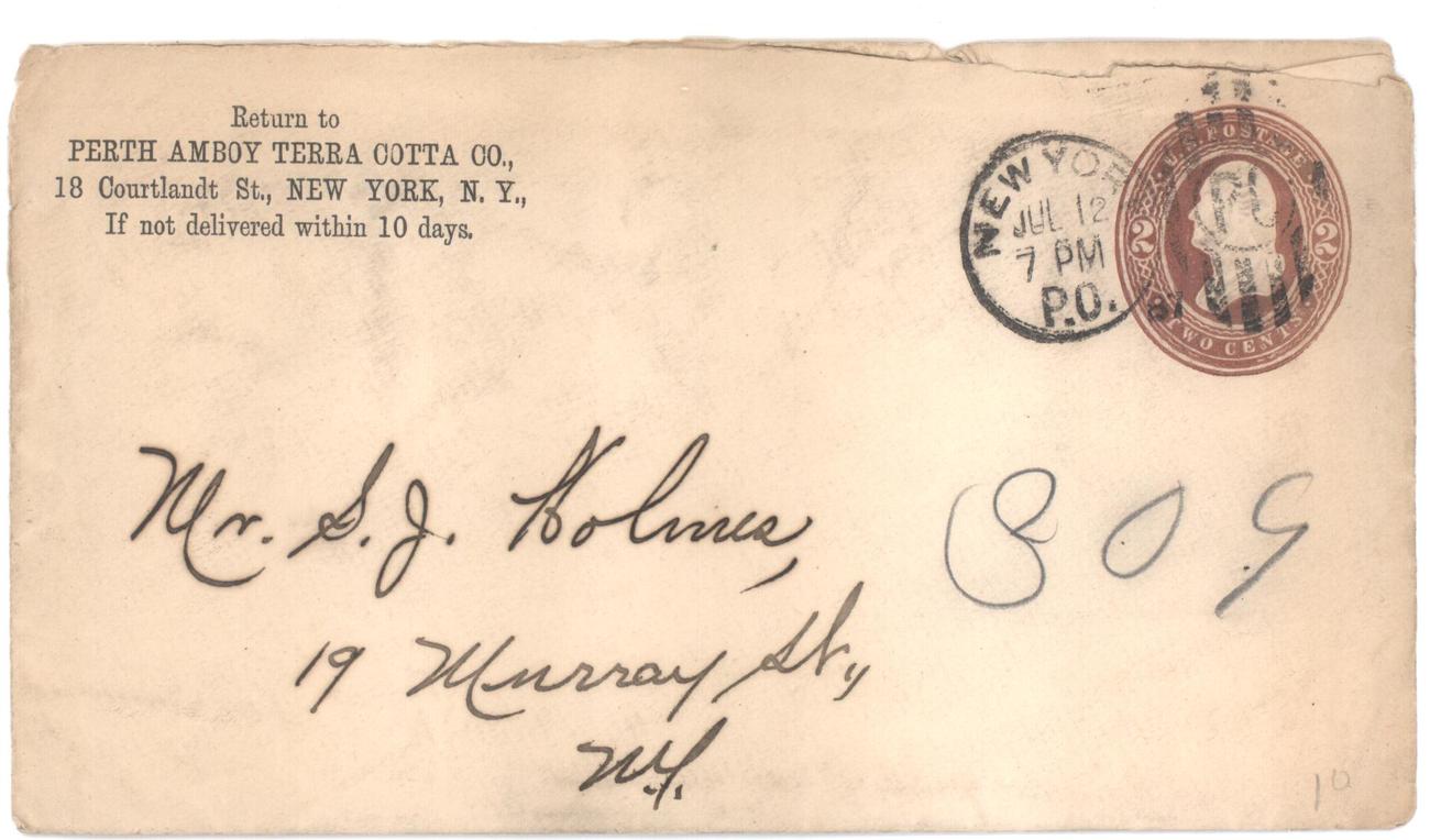 Stamped Envelope 2 cents series 188486 Scott U277? 19th Century Used