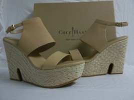 Cole Haan Size 10 M Arden Sandstone Leather Open Toe Heels New Womens Shoes - $88.51
