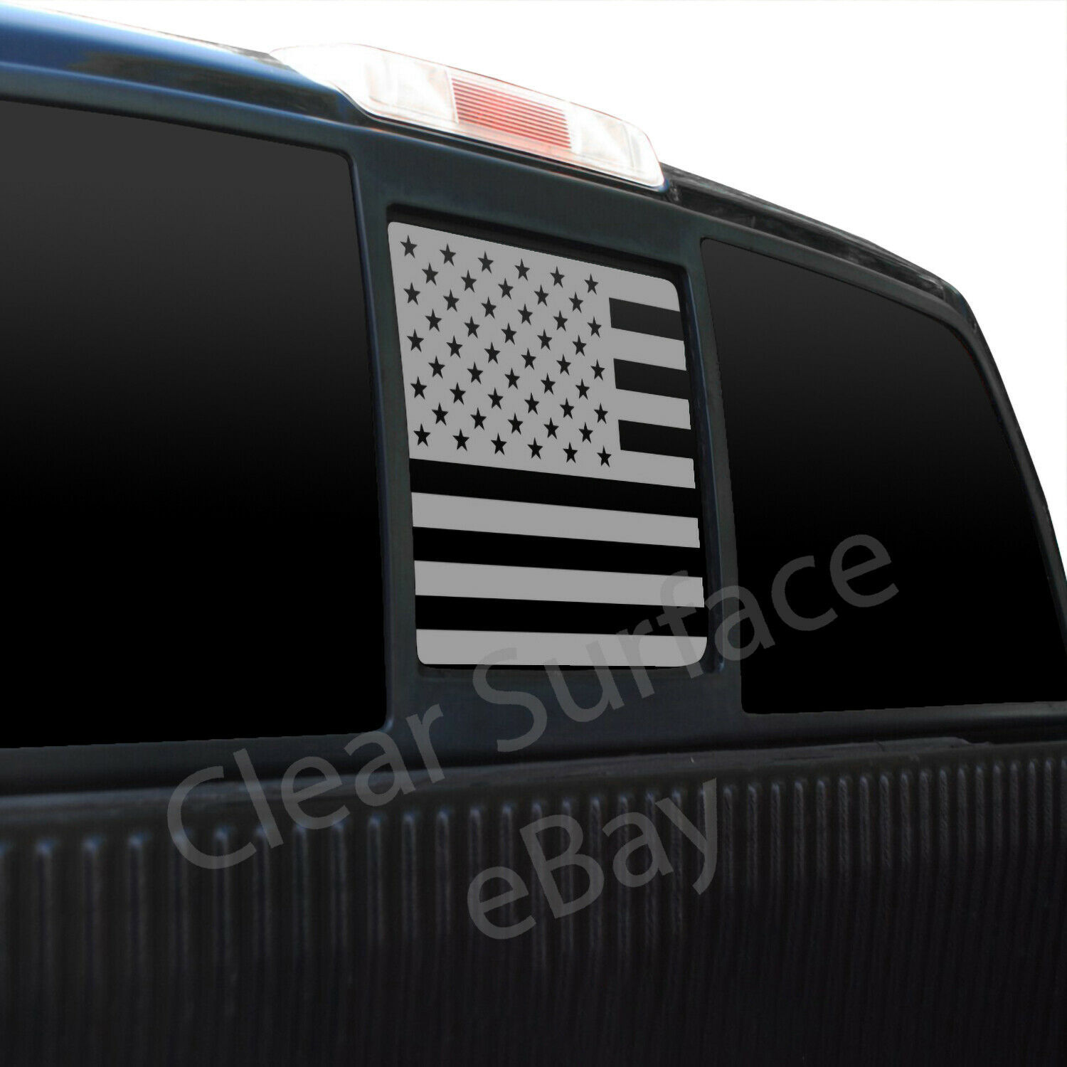 Fits Ford F150 2004-2014 Rear Back Middle Window American Flag Decal ...