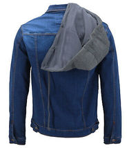 Boy's Kids Button Up Removable Hood Slim Fit Denim Jean Jacket w/ Defect 10 image 3