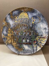 Commemorative Plate by Aviv of Florence Synagogue #141/500 Gilt Accents - $158.39