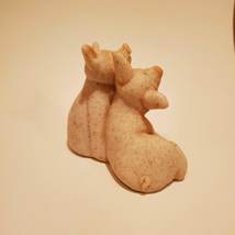 Quarry Critters, Pepper & Posh, Stone Animal Pig Figurine, Second Nature Design image 6
