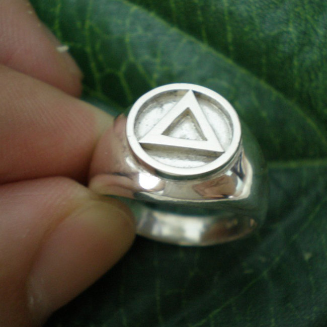 AA Alcoholics Anonymous Ring - Serenity Prayer AA Recovery Jewelry - Rings