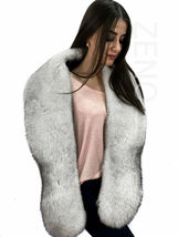 Fox Fur Boa 75' (190cm) Saga Furs Natural Fur Stole Big And Royal Collar Scarf image 6