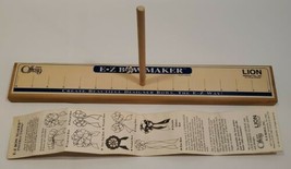 E Z Bow Maker Ribbon Offray by Lion Ribbon Co - Missing Wood 1 Dowel Incomplete - $14.52
