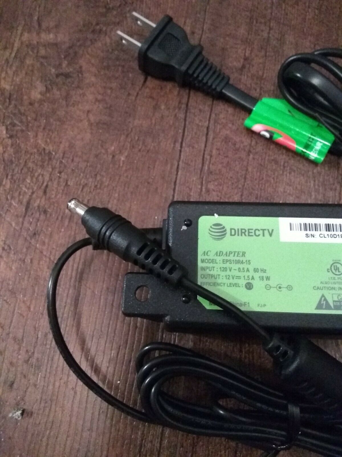 DirecTV AC Adapter Model Number EPS10R415, 12V, 18W, 60Hz. Other