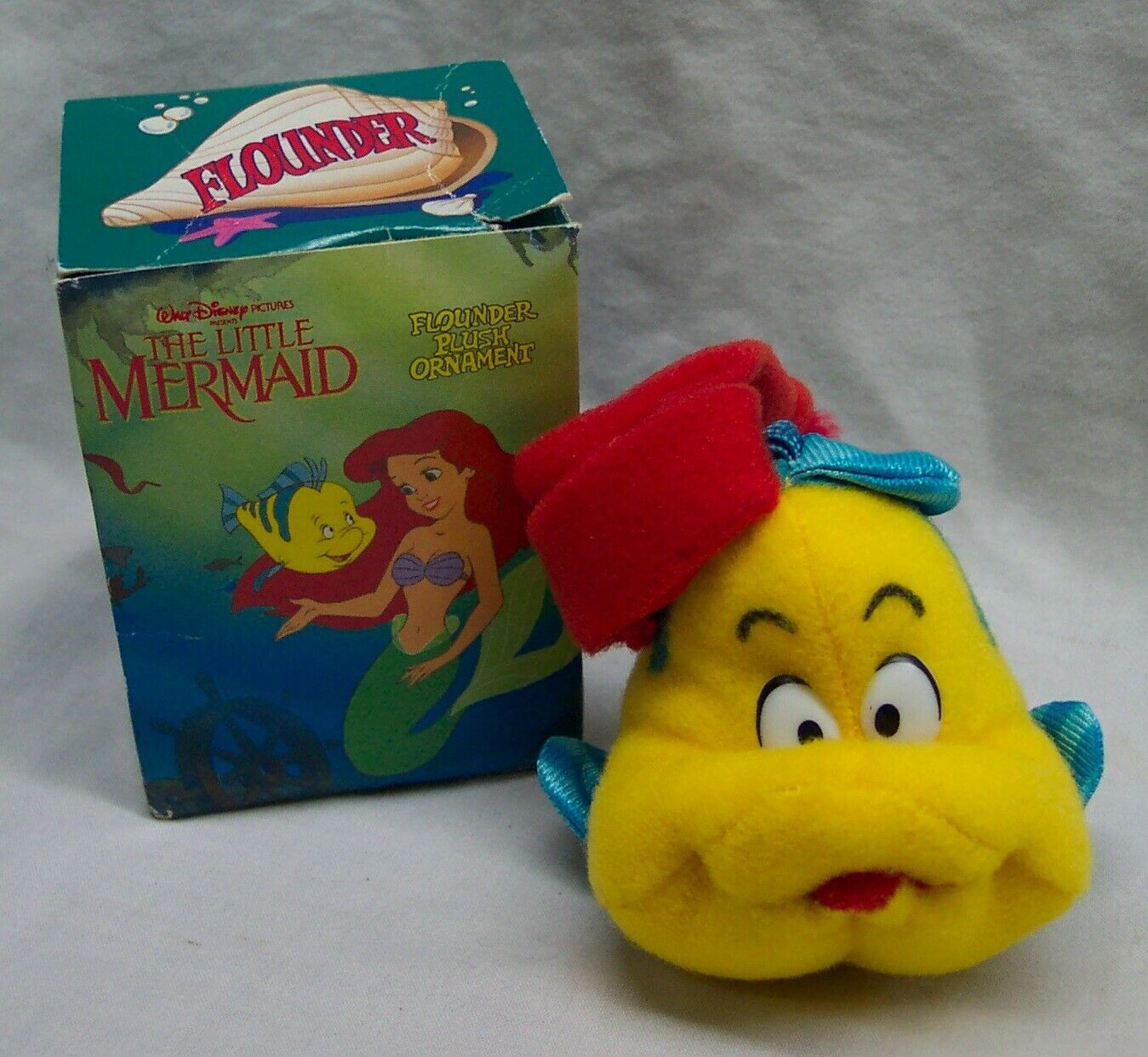 McDonald's Disney LITTLE MERMAID FLOUNDER FISH 4" Plush STUFFED ANIMAL