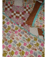 Snuggle Under a Handmade Quilt Bloomin&#39; Cats Around the Flagstones Pillo... - $232.00