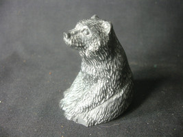 Old Vtg Collectible Black White Cub Bear Animal Figure Figurine Paperweight - $19.95