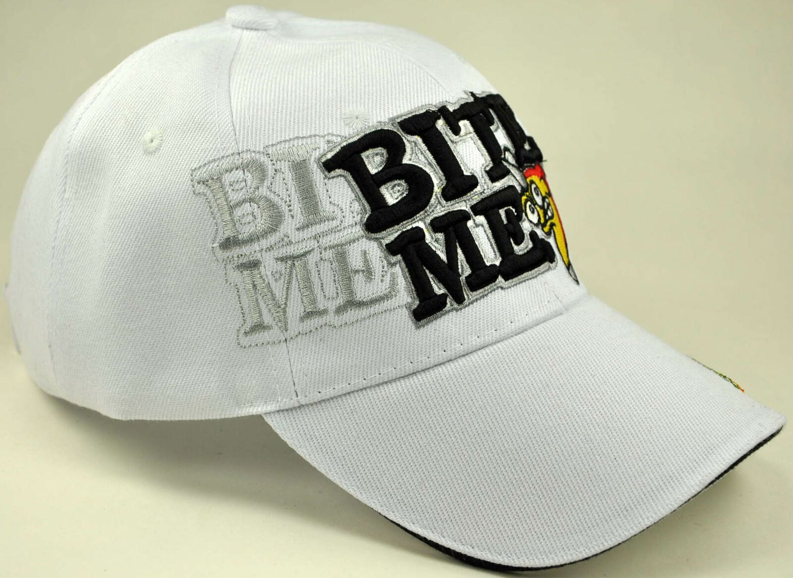 NEW! BITE ME FISH FISHING SPORT CAP HAT WHITE Men's Hats