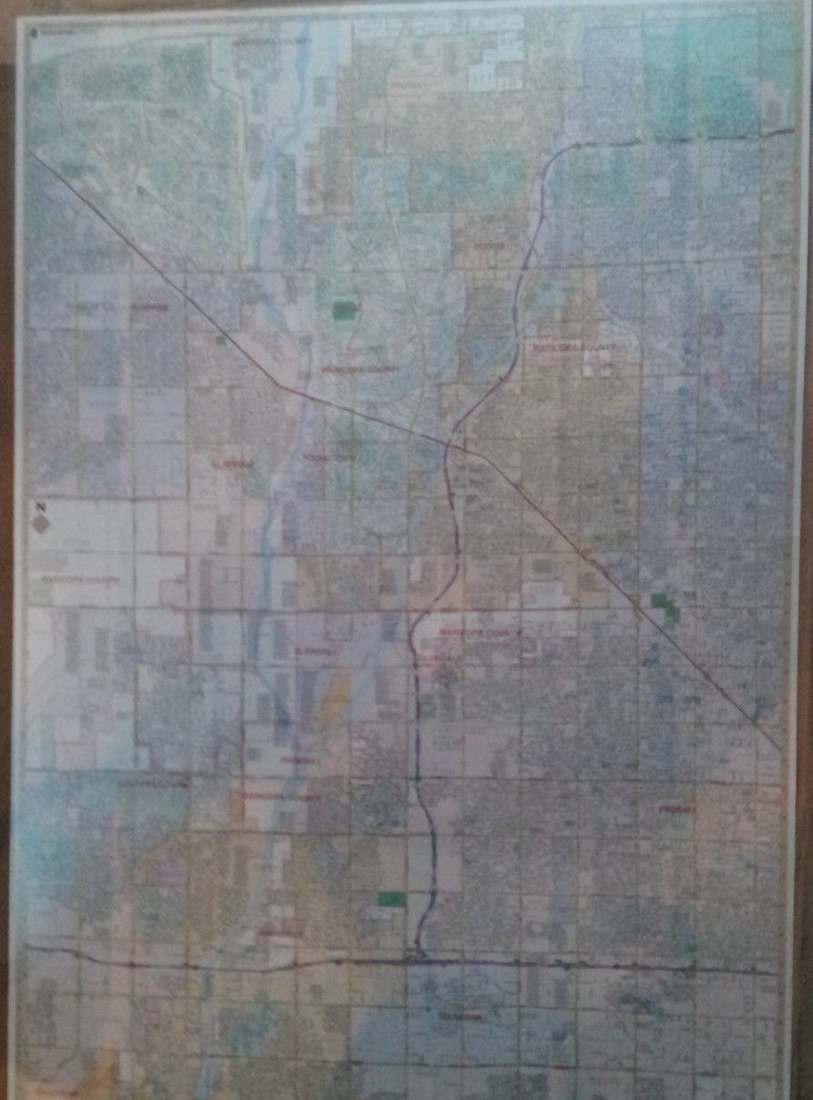 Phoenix West Valley AZ Laminated Wall Map (K) US