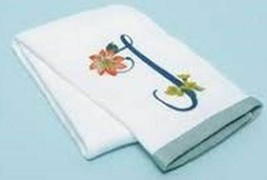 1 MONOGRAM PRINTED KITCHEN TOWEL (17&quot;x28&quot;)100% cotton, FLOWERS &amp; LETTER ... - $7.91