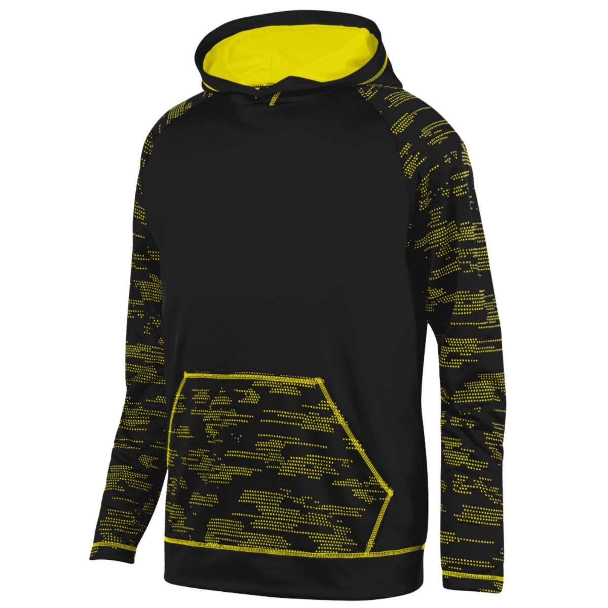 Image of Augusta 5532 Sleet Hoody - Black/Power Yellow