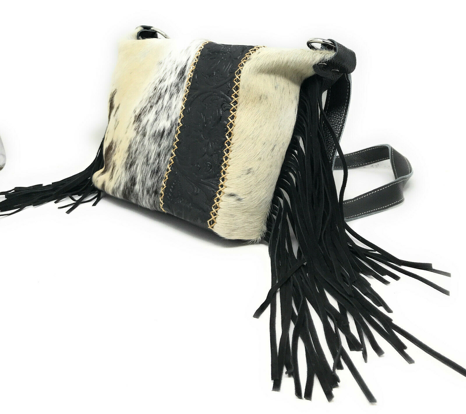 cowhide purse fringe