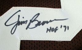 JIM BROWN / HOF '71 / AUTOGRAPHED CLEVELAND BROWNS CUSTOM FOOTBALL JERSEY / COA image 4