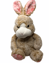 Animal Adventure 2016 Plush Bunny Rabbit 13" Brown Pink Stuffed Animal Toy - $9.50