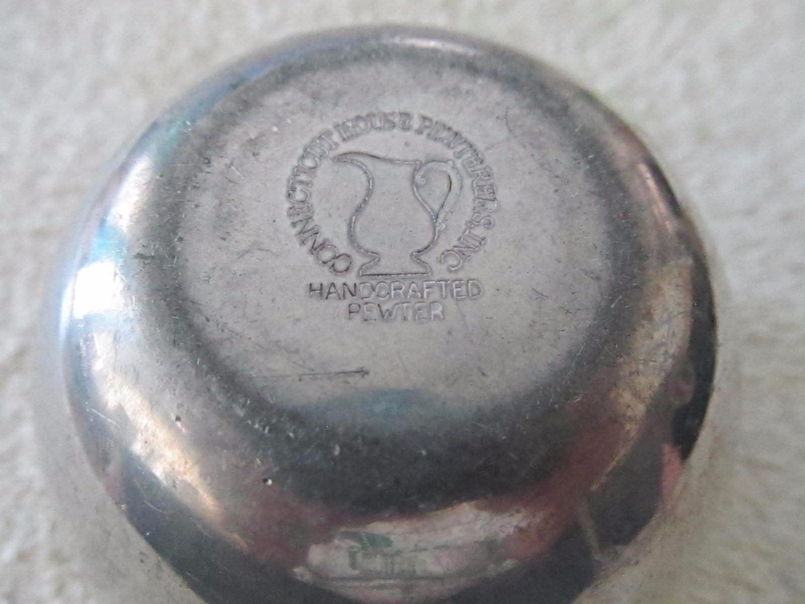 Vintage Connecticut House Pewterers Handcrafted Pewter Cup! Jefferson